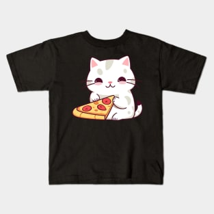 cats and pizza Kids T-Shirt